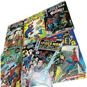 Spider-Man Crossover Comic Lot Spidey Super Stories SNL Werewolf Ren Stimpy